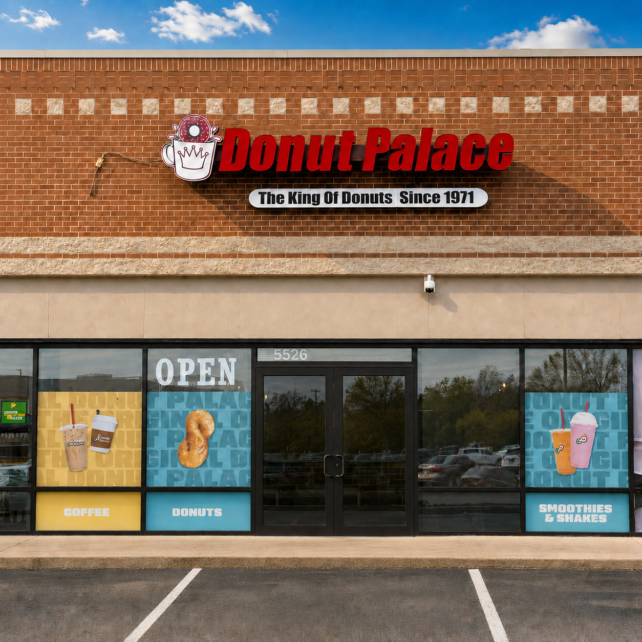 Original Donut Palace storefront in Trotwood, Dayton OH