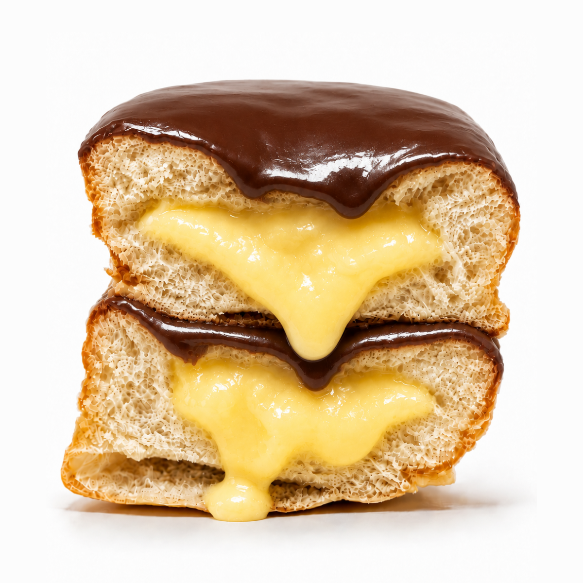 Custard Filled Chocolate Iced